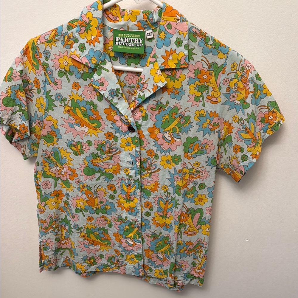 Big Bud Press butterfly pantry button up XXS